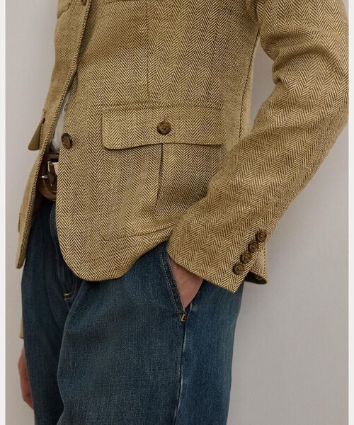 LAUREN RALPH LAUREN / ローレン ラルフ ローレン テーラードジャケット | ヘリンボーン リネン ジャケット | 詳細5