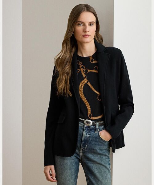 コットンブレンド セーター ブレザー （テーラードジャケット