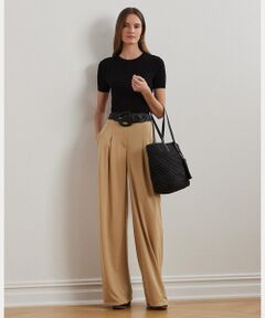 LAUREN RALPH LAUREN / ローレン ラルフ ローレン その他パンツ | プリーテッド ストレッチ ジャージー ワイドレッグ パンツ