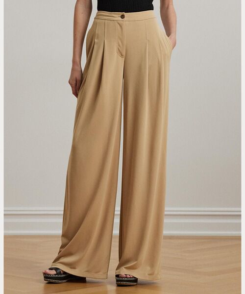 LAUREN RALPH LAUREN / ローレン ラルフ ローレン その他パンツ | プリーテッド ストレッチ ジャージー ワイドレッグ パンツ | 詳細2