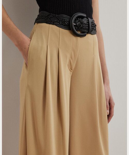LAUREN RALPH LAUREN / ローレン ラルフ ローレン その他パンツ | プリーテッド ストレッチ ジャージー ワイドレッグ パンツ | 詳細4