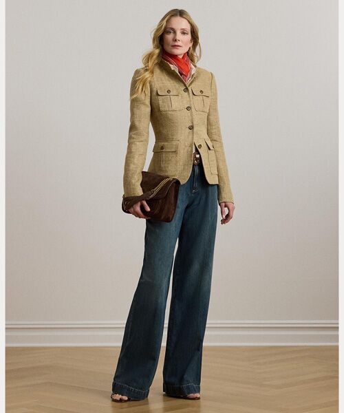 LAUREN RALPH LAUREN/ローレン ラルフ ローレン ハイライズ プリーテッド ワイドレッグ ジーンズ 400ブルー 4 LAUREN RALPH LAUREN/ローレン ラルフ ローレン ハイライズ プリーテッド ワイドレッグ ジーンズ 400ブルー 4