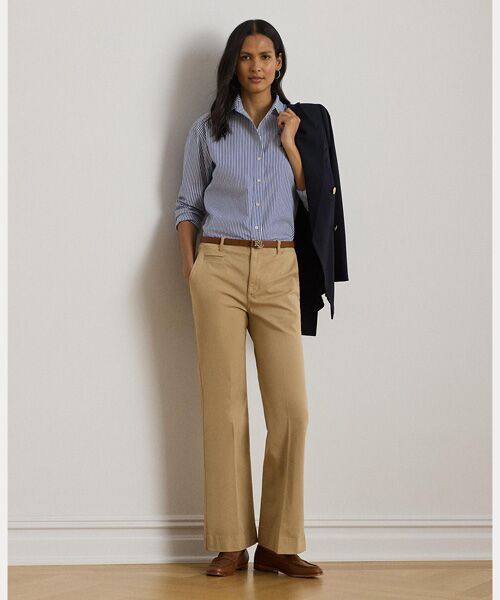 LAUREN RALPH LAUREN/ローレン ラルフ ローレン ストレッチ コットン チノ フレア パンツ 270ブラウン 6 LAUREN RALPH LAUREN/ローレン ラルフ ローレン ストレッチ コットン チノ フレア パンツ 270ブラウン 6