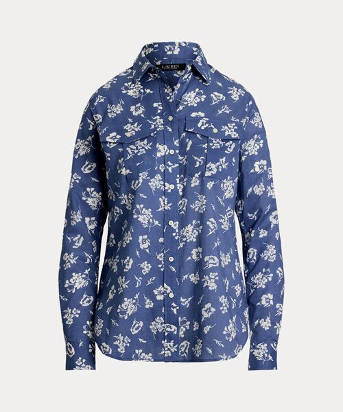 LAUREN RALPH LAUREN / ローレン ラルフ ローレン シャツ・ブラウス | クラシック フィット フローラル コットン ボイル シャツ | 詳細1