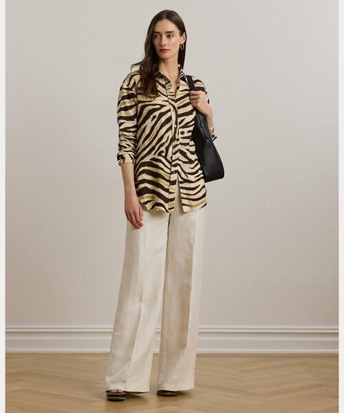LAUREN RALPH LAUREN / ローレン ラルフ ローレン シャツ・ブラウス | リラックス フィット ゼブラプリント リネン シャツ | 詳細2