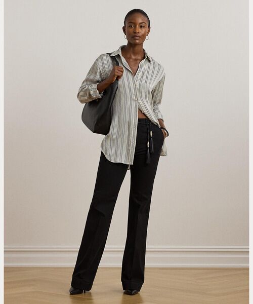 LAUREN RALPH LAUREN / ローレン ラルフ ローレン シャツ・ブラウス | リラックス フィット ストライプド サテン シャツ | 詳細2