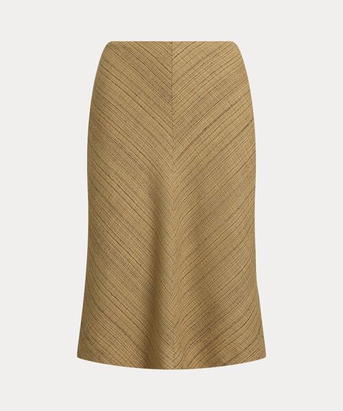 LAUREN RALPH LAUREN / ローレン ラルフ ローレン ミニ・ひざ丈スカート | ヘリンボーン リネンブレンド ツイード スカート | 詳細1