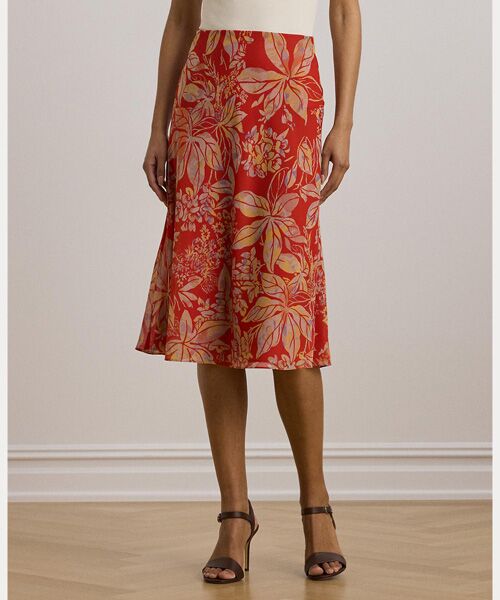LAUREN RALPH LAUREN / ローレン ラルフ ローレン ロング・マキシ丈スカート | フローラル クリンクル ジョーゼット ミディ スカート | 詳細2