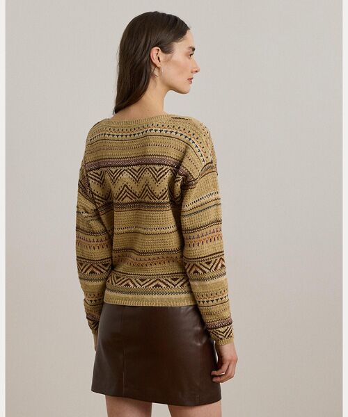 LAUREN RALPH LAUREN / ローレン ラルフ ローレン ニット・セーター | ジオストライプ コットンリネン セーター | 詳細3