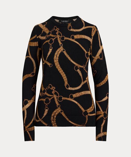 LAUREN RALPH LAUREN / ローレン ラルフ ローレン ニット・セーター | ベルティングプリント コットンブレンド セーター | 詳細1