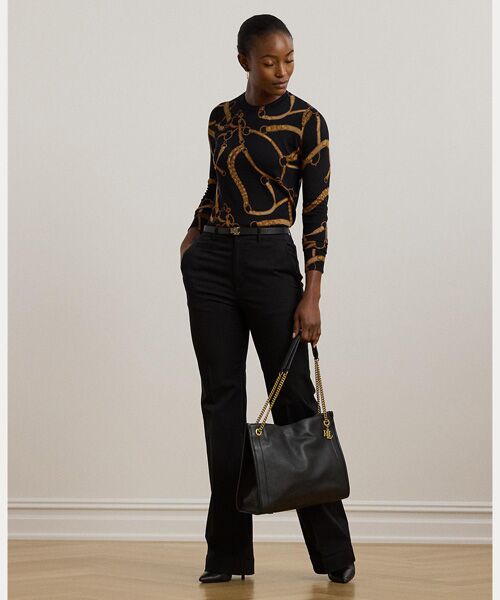 LAUREN RALPH LAUREN / ローレン ラルフ ローレン ニット・セーター | ベルティングプリント コットンブレンド セーター | 詳細2