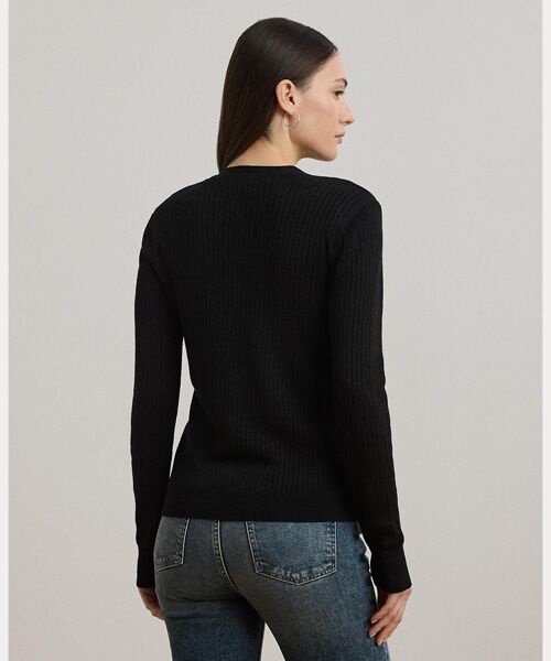 LAUREN RALPH LAUREN / ローレン ラルフ ローレン カーディガン・ボレロ | リブニット リネンブレンド Vネック カーディガン | 詳細3