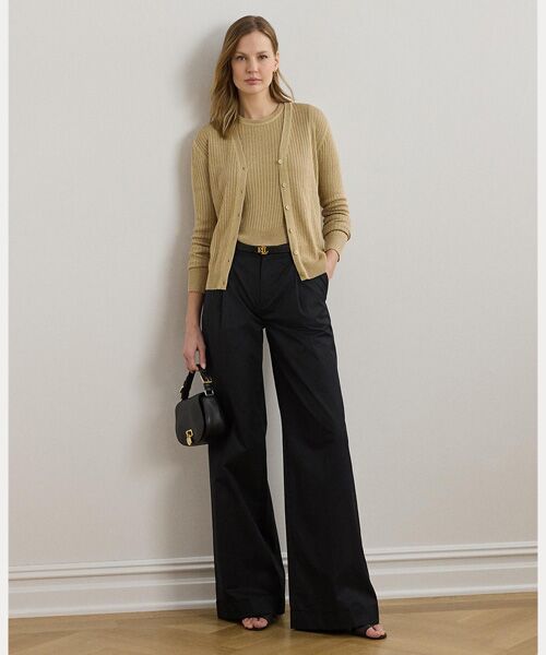 LAUREN RALPH LAUREN / ローレン ラルフ ローレン カーディガン・ボレロ | リブニット リネンブレンド Vネック カーディガン | 詳細2