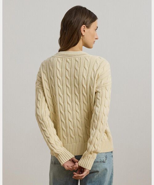 LAUREN RALPH LAUREN / ローレン ラルフ ローレン ニット・セーター | ケーブルアンドポインテールニット クリケット セーター | 詳細3