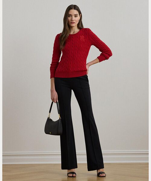 LAUREN RALPH LAUREN / ローレン ラルフ ローレン ニット・セーター | ボタントリム ケーブルニット コットン セーター | 詳細2