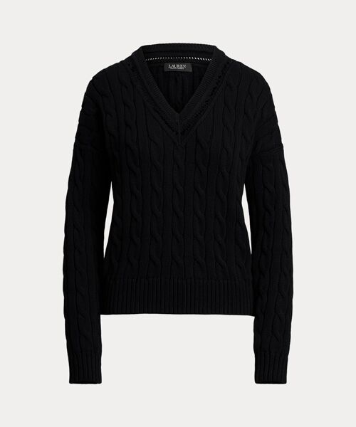 LAUREN RALPH LAUREN / ローレン ラルフ ローレン ニット・セーター | ケーブルアンドポインテールニット クリケット セーター | 詳細1