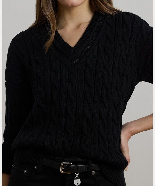 LAUREN RALPH LAUREN / ローレン ラルフ ローレン ニット・セーター | ケーブルアンドポインテールニット クリケット セーター | 詳細4