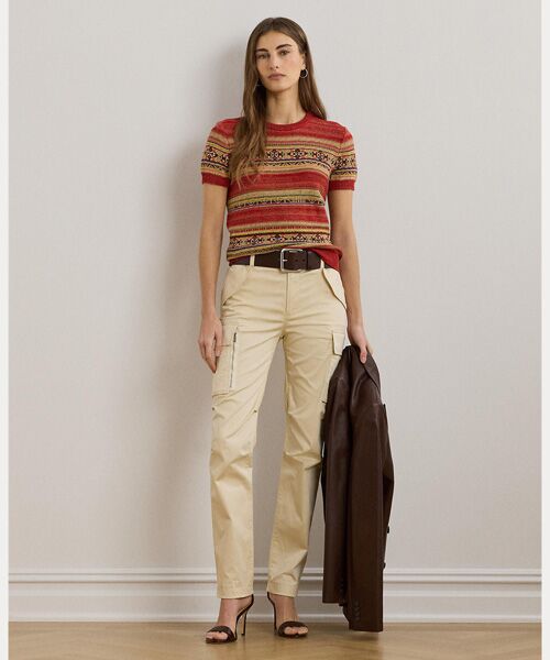 LAUREN RALPH LAUREN / ローレン ラルフ ローレン ニット・セーター | ジオストライプド ショートスリーブ セーター | 詳細2