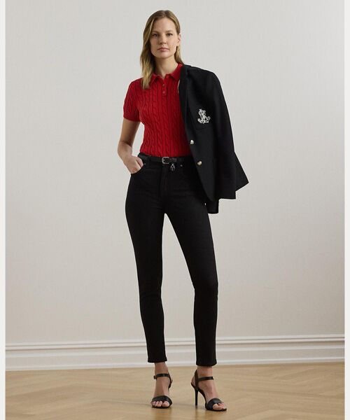 LAUREN RALPH LAUREN / ローレン ラルフ ローレン ニット・セーター | ケーブルニット コットン ポロ セーター | 詳細2