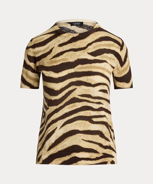 LAUREN RALPH LAUREN / ローレン ラルフ ローレン ニット・セーター | プリント リネンコットン ショートスリーブ セーター | 詳細1