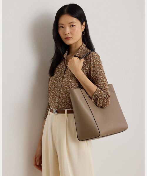 LAUREN RALPH LAUREN / ローレン ラルフ ローレン トートバッグ | ペブルド レザー ラージ Cameryn トート バッグ | 詳細5