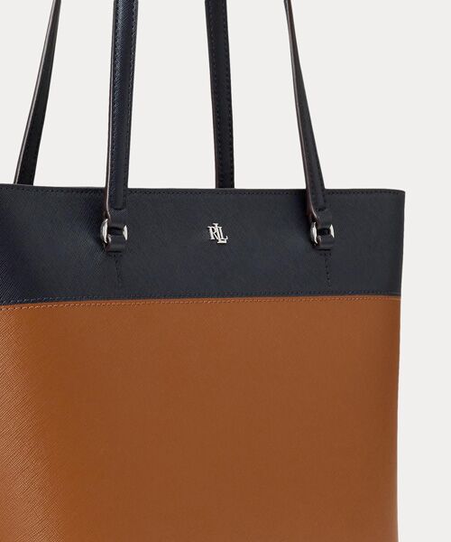 LAUREN RALPH LAUREN / ローレン ラルフ ローレン トートバッグ | ストライプド レザー ミディアム Karly トート バッグ | 詳細4
