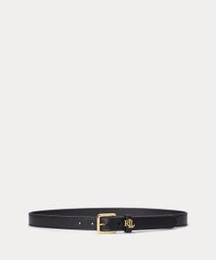 Ralph Lauren ロゴ リバーシブル エンボスド スキニー ベルト　S LAUREN RALPH ベルト ロゴ リバーシブル レザー スキニー