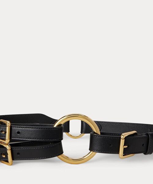 LAUREN RALPH LAUREN / ローレン ラルフ ローレン ベルト・サスペンダー | トライストラップ Oリング レザー ベルト | 詳細1