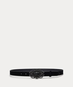 LAUREN RALPH LAUREN / ローレン ラルフ ローレン ベルト・サスペンダー | ストーンバックル スエード スキニー ベルト