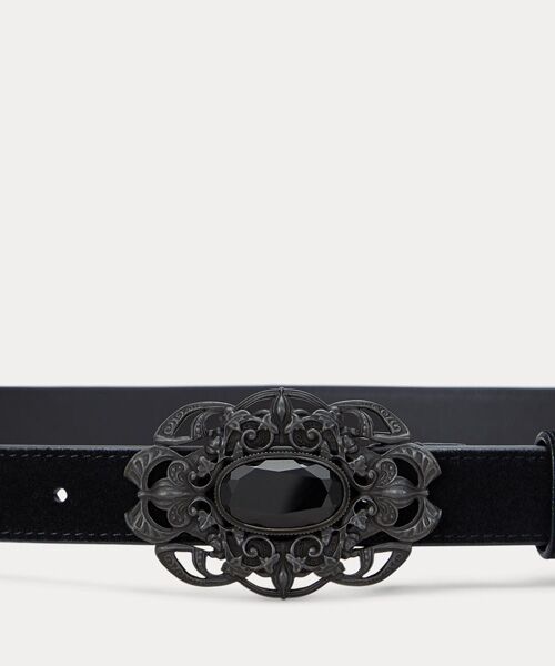 LAUREN RALPH LAUREN / ローレン ラルフ ローレン ベルト・サスペンダー | ストーンバックル スエード スキニー ベルト | 詳細1