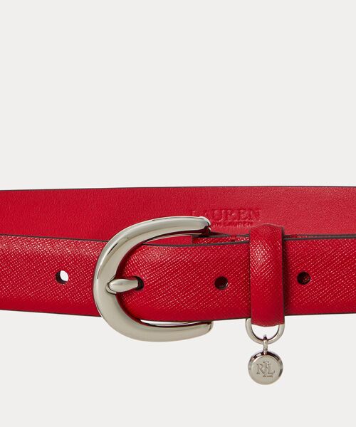 LAUREN RALPH LAUREN / ローレン ラルフ ローレン ベルト・サスペンダー | チャーム クロスハッチ レザー ベルト | 詳細1