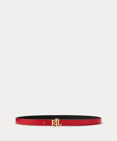 LAUREN RALPH LAUREN / ローレン ラルフ ローレン ベルト・サスペンダー | ロゴ リバーシブル ペブルド スキニー ベルト | 詳細1