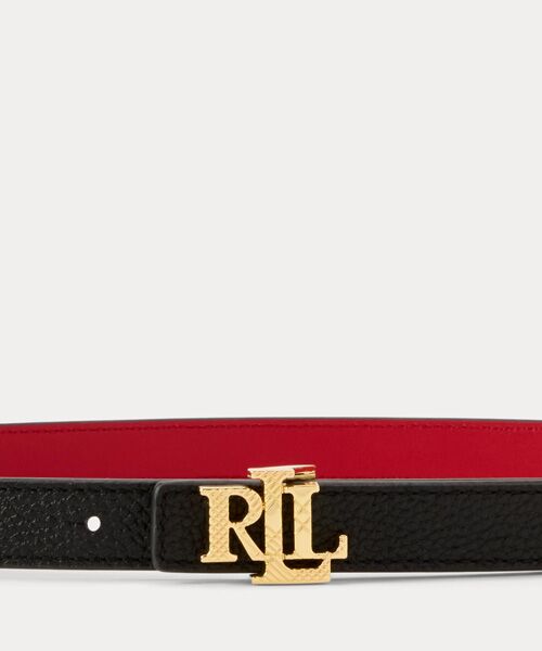 LAUREN RALPH LAUREN / ローレン ラルフ ローレン ベルト・サスペンダー | ロゴ リバーシブル ペブルド スキニー ベルト | 詳細2