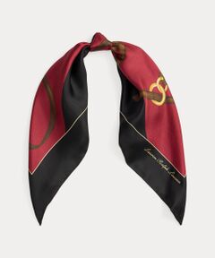 Ralph Lauren シルクスカーフ 赤 約90cm Polo Ralph Lauren バンダナプリント スカーフ | レッド