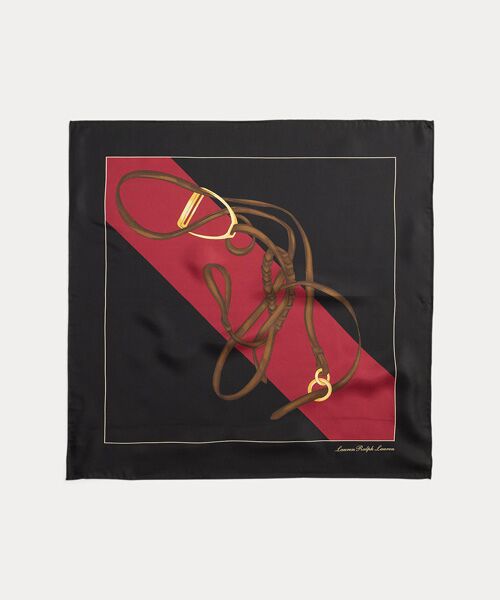 LAUREN RALPH LAUREN / ローレン ラルフ ローレン バンダナ・スカーフ | ベルティングプリント カラーブロック シルク スカーフ | 詳細1