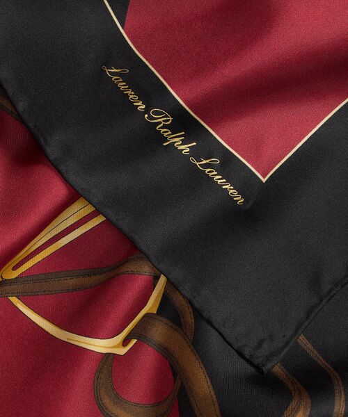 LAUREN RALPH LAUREN / ローレン ラルフ ローレン バンダナ・スカーフ | ベルティングプリント カラーブロック シルク スカーフ | 詳細5