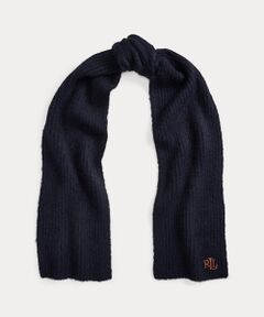LAUREN RALPH LAUREN / ローレン ラルフ ローレン バンダナ・スカーフ | レザートリム リブニット スカーフ