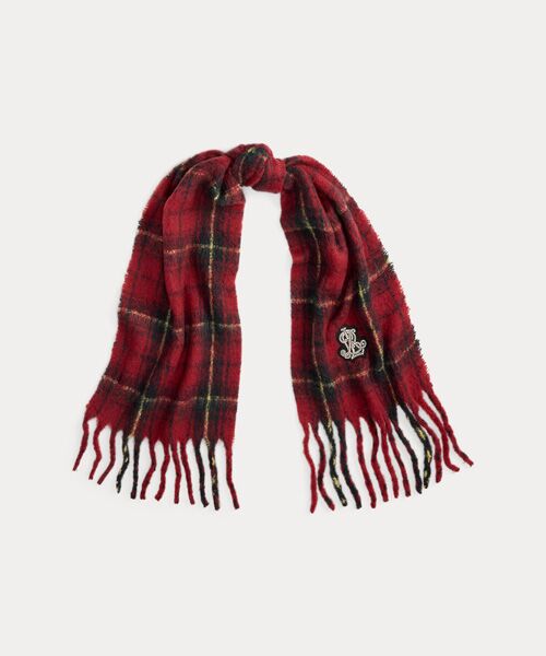 LAUREN RALPH LAUREN/ローレン ラルフ ローレン チェック ブリオン スカーフ 600レッド ONE LAUREN RALPH LAUREN/ローレン ラルフ ローレン チェック ブリオン スカーフ 600レッド ONE