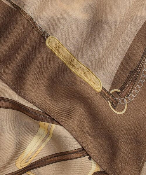 LAUREN RALPH LAUREN / ローレン ラルフ ローレン バンダナ・スカーフ | ベルティングプリント ウールシルク スクエア スカーフ | 詳細2