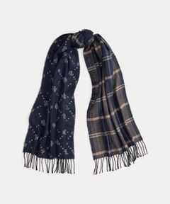 LAUREN RALPH LAUREN / ローレン ラルフ ローレン バンダナ・スカーフ | チェック & ロゴ ジャカード リバーシブル スカーフ