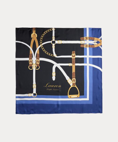 LAUREN RALPH LAUREN / ローレン ラルフ ローレン バンダナ・スカーフ | ベルティングプリント シルク スクエア スカーフ | 詳細1