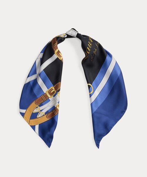 LAUREN RALPH LAUREN/ローレン ラルフ ローレン ベルティングプリント シルク スクエア スカーフ 410ネイビー ONE LAUREN RALPH LAUREN/ローレン ラルフ ローレン ベルティングプリント シルク スクエア スカーフ 410ネイビー ONE