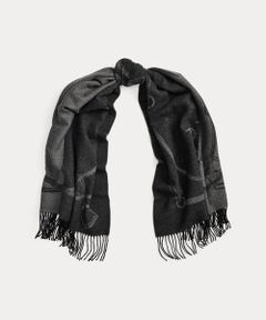 LAUREN RALPH LAUREN / ローレン ラルフ ローレン バンダナ・スカーフ | ベルティングモチーフ & ロゴ ジャカード ラップ スカーフ