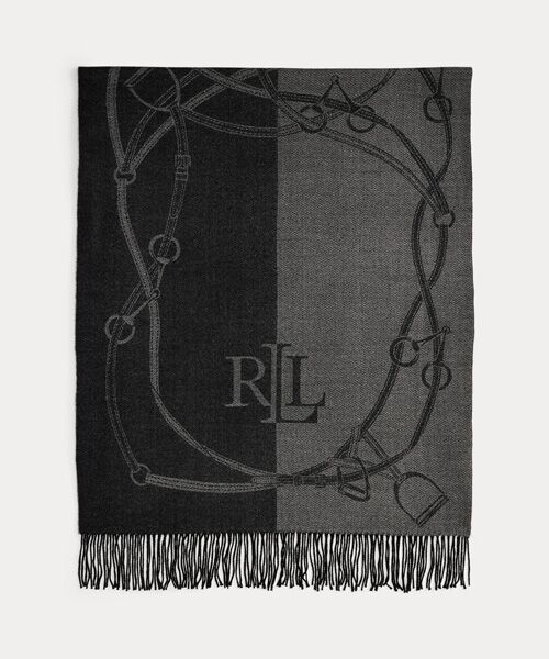 LAUREN RALPH LAUREN / ローレン ラルフ ローレン バンダナ・スカーフ | ベルティングモチーフ & ロゴ ジャカード ラップ スカーフ | 詳細1