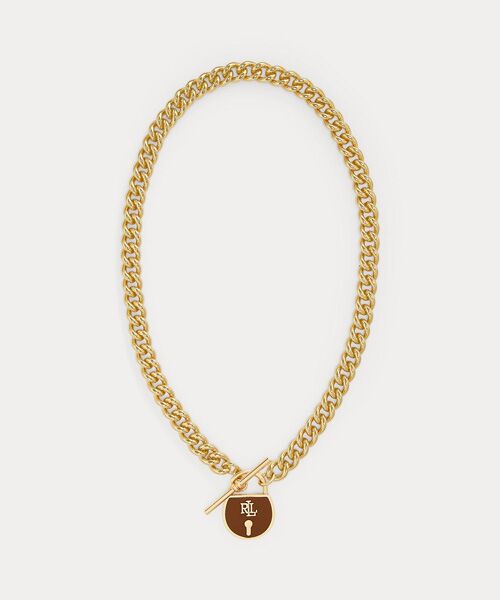 LAUREN RALPH LAUREN/ローレン ラルフ ローレン ゴールドプレーテッド パドロック ペンダント ネックレス 710イエロー ONE LAUREN RALPH LAUREN/ローレン ラルフ ローレン ゴールドプレーテッド パドロック ペンダント ネックレス 710イエロー ONE
