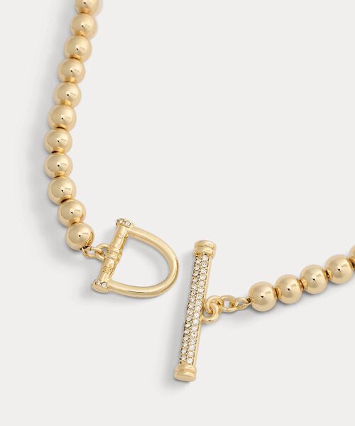 LAUREN RALPH LAUREN / ローレン ラルフ ローレン ネックレス・ペンダント・チョーカー | ゴールドプレーテッド ビーデッド ホースビット ネックレス | 詳細1