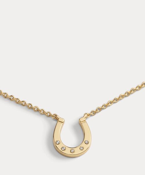 LAUREN RALPH LAUREN / ローレン ラルフ ローレン ネックレス・ペンダント・チョーカー | ゴールドプレーテッド パヴェ ホースシュー ネックレス | 詳細1