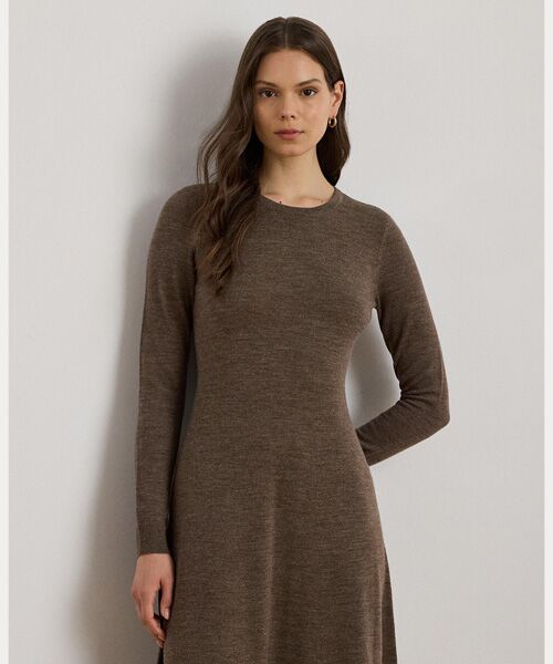 LAUREN RALPH LAUREN / ローレン ラルフ ローレン ロング・マキシ丈ワンピース | ウール クルーネック セーター ドレス | 詳細2