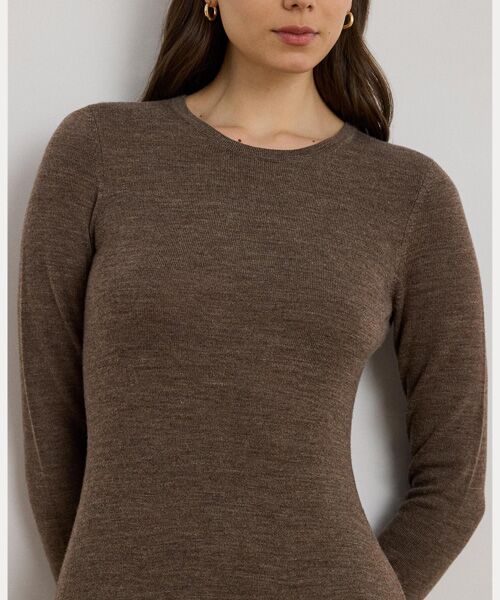 LAUREN RALPH LAUREN / ローレン ラルフ ローレン ロング・マキシ丈ワンピース | ウール クルーネック セーター ドレス | 詳細4