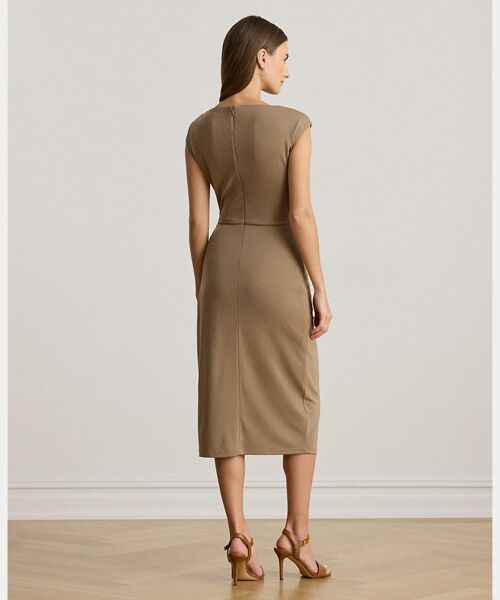 LAUREN RALPH LAUREN / ローレン ラルフ ローレン ミニ丈・ひざ丈ワンピース | バックルトリム ジャージー ボートネック ドレス | 詳細3